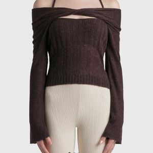 Jonathan Simkhai brown Cambria sweater
